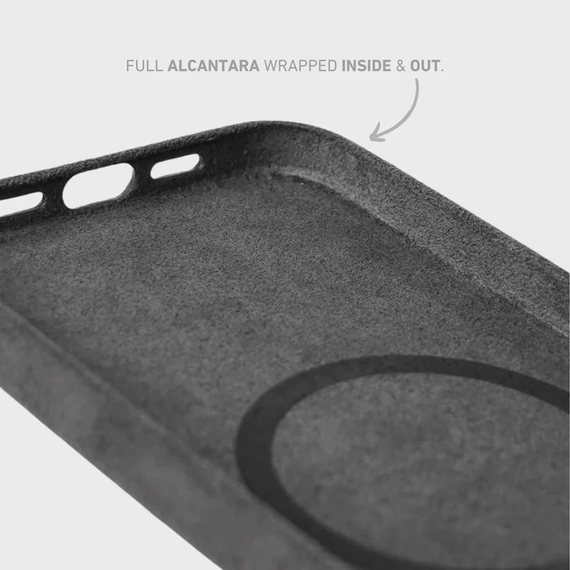 Coque pour iPhone en Alcantara - Édition Gris sidéral