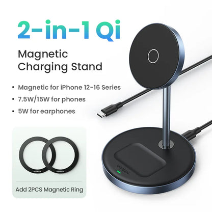 20W 2 in 1 MagSafe Wireless Charger