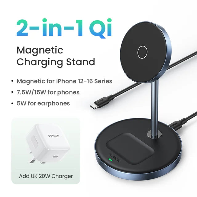 20W 2 in 1 MagSafe Wireless Charger