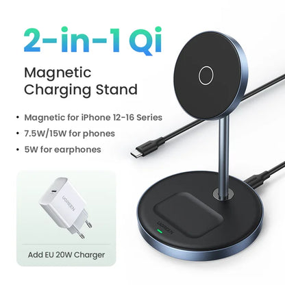 20W 2 in 1 MagSafe Wireless Charger