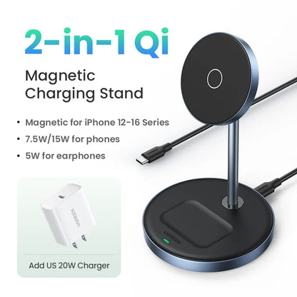 20W 2 in 1 MagSafe Wireless Charger